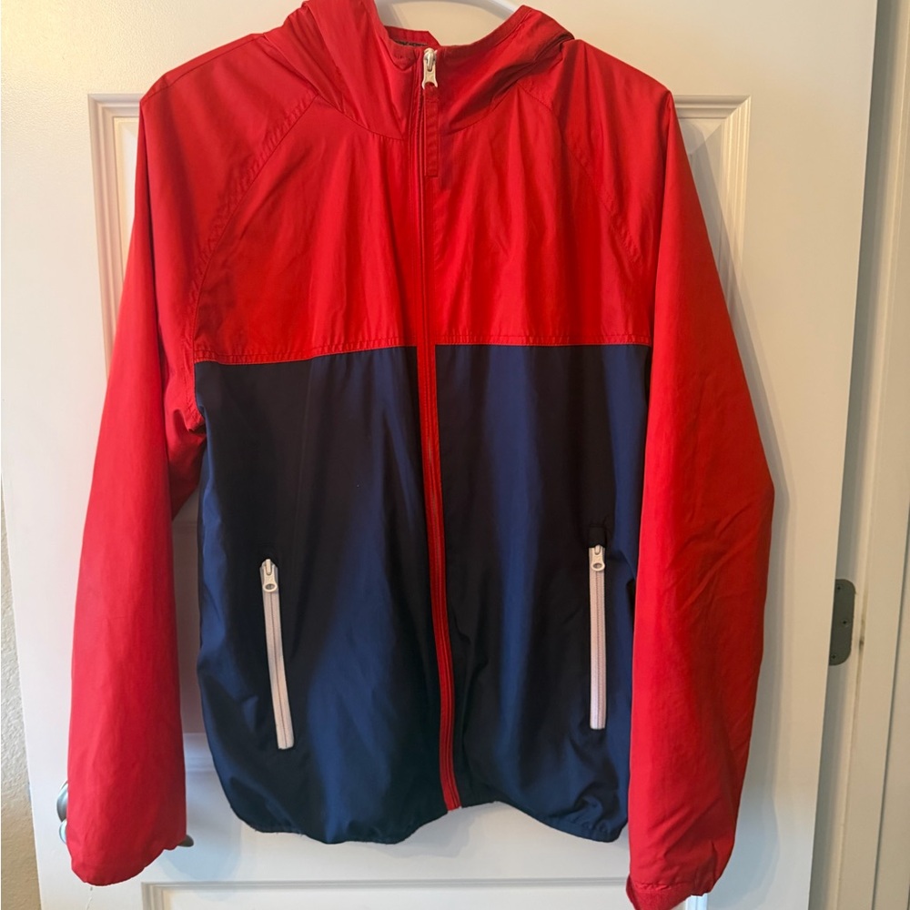 American Eagle Outfitters Red and Black Raincoat